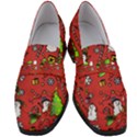 Santa Snowman Gift Holiday Christmas Cartoon Women s Chunky Heel Loafers View1