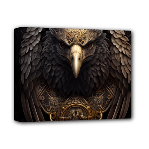 Eagle Ornate Pattern Feather Texture Deluxe Canvas 14  X 11  (stretched) by Ravend