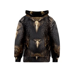 Eagle Ornate Pattern Feather Texture Kids  Pullover Hoodie by Ravend