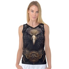 Eagle Ornate Pattern Feather Texture Women s Basketball Tank Top by Ravend