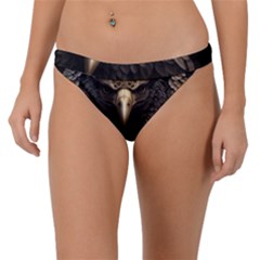 Eagle Ornate Pattern Feather Texture Band Bikini Bottoms by Ravend