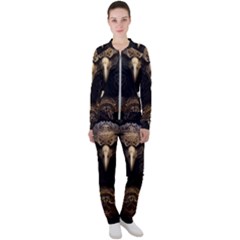 Eagle Ornate Pattern Feather Texture Casual Jacket And Pants Set by Ravend