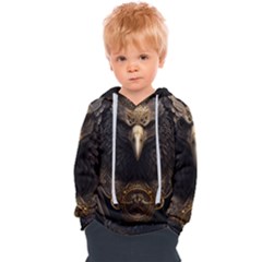 Eagle Ornate Pattern Feather Texture Kids  Overhead Hoodie by Ravend