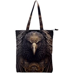 Eagle Ornate Pattern Feather Texture Double Zip Up Tote Bag