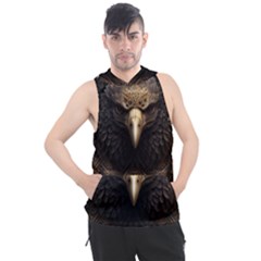 Eagle Ornate Pattern Feather Texture Men s Sleeveless Hoodie by Ravend