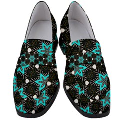 Pattern Design Scrapbooking Colorful Stars Women s Chunky Heel Loafers by Ravend