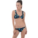 Pattern Design Scrapbooking Colorful Stars Ring Detail Crop Bikini Set View1