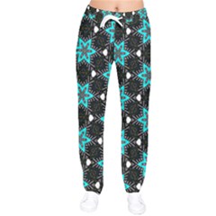 Pattern Design Scrapbooking Colorful Stars Women Velvet Drawstring Pants by Ravend