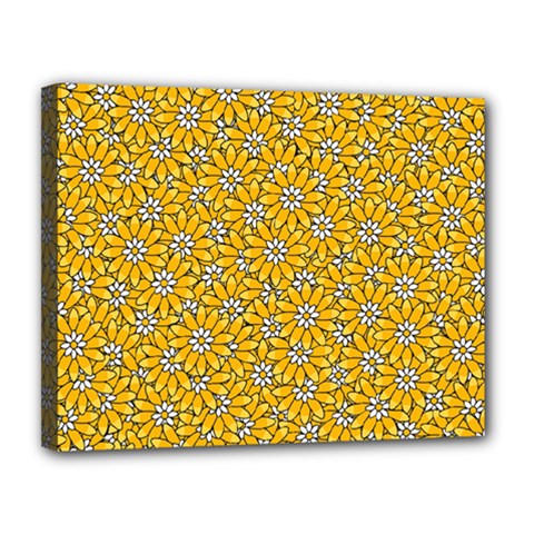 Flowers Bloom Art Colorful Artwork Design Pattern Canvas 14  X 11  (stretched) by Ravend