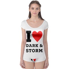 I Love Dark And Storm Boyleg Leotard  by ilovewhateva