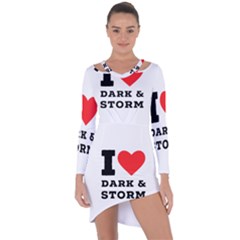 I Love Dark And Storm Asymmetric Cut-out Shift Dress by ilovewhateva