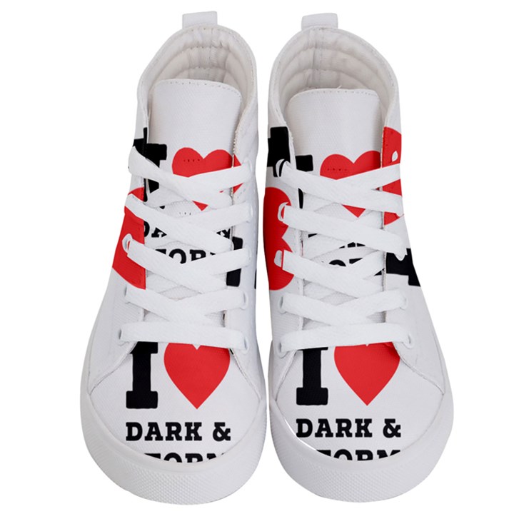 I love dark and storm Kids  Hi-Top Skate Sneakers