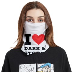 I Love Dark And Storm Face Covering Bandana (two Sides) by ilovewhateva