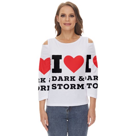 I Love Dark And Storm Cut Out Wide Sleeve Top by ilovewhateva