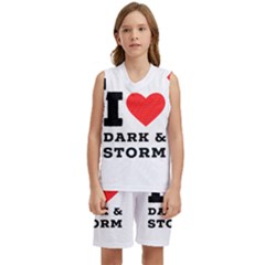 I Love Dark And Storm Kids  Basketball Mesh Set by ilovewhateva