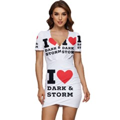 I Love Dark And Storm Low Cut Cap Sleeve Mini Dress by ilovewhateva