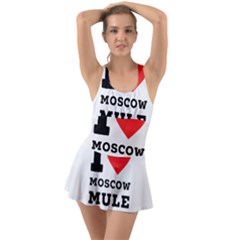 I Love Moscow Mule Ruffle Top Dress Swimsuit by ilovewhateva