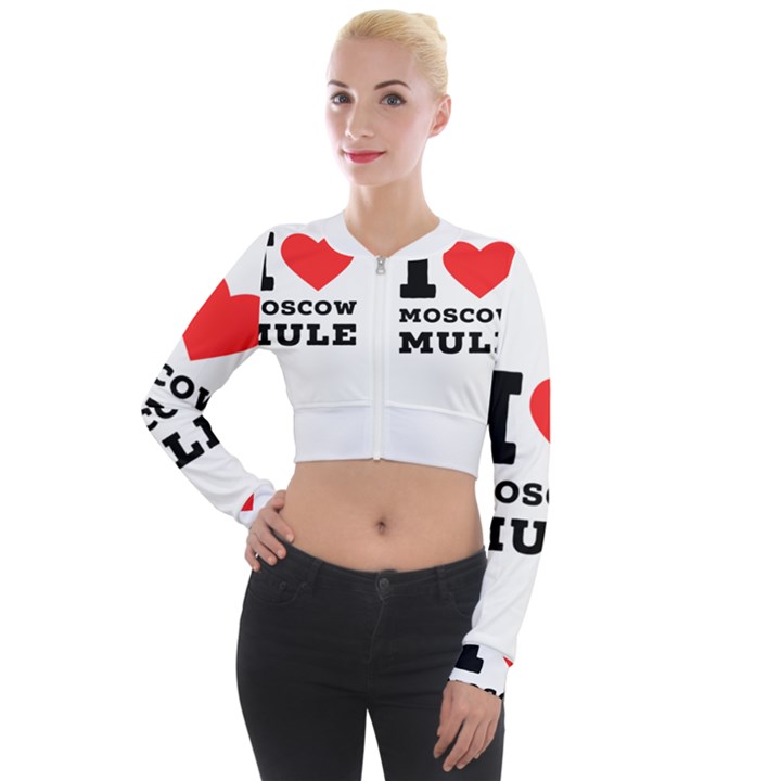 I love Moscow mule Long Sleeve Cropped Velvet Jacket