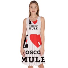 I Love Moscow Mule Knee Length Skater Dress With Pockets by ilovewhateva