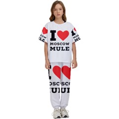 I Love Moscow Mule Kids  Tee And Pants Sports Set by ilovewhateva