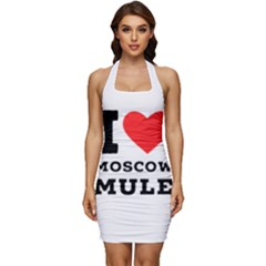 I Love Moscow Mule Sleeveless Wide Square Neckline Ruched Bodycon Dress by ilovewhateva