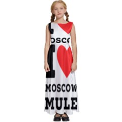 I Love Moscow Mule Kids  Satin Sleeveless Maxi Dress