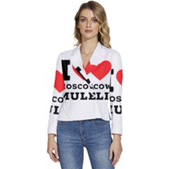 I Love Moscow Mule Women s Long Sleeve Revers Collar Cropped Jacket