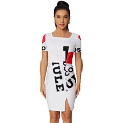 I Love Moscow Mule Fitted Knot Split End Bodycon Dress by ilovewhateva