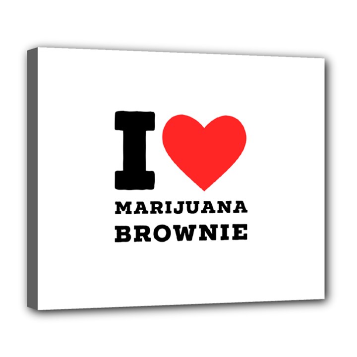 I love marijuana brownie Deluxe Canvas 24  x 20  (Stretched)