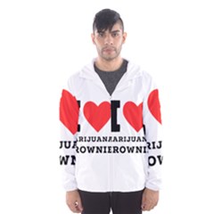 I Love Marijuana Brownie Men s Hooded Windbreaker by ilovewhateva