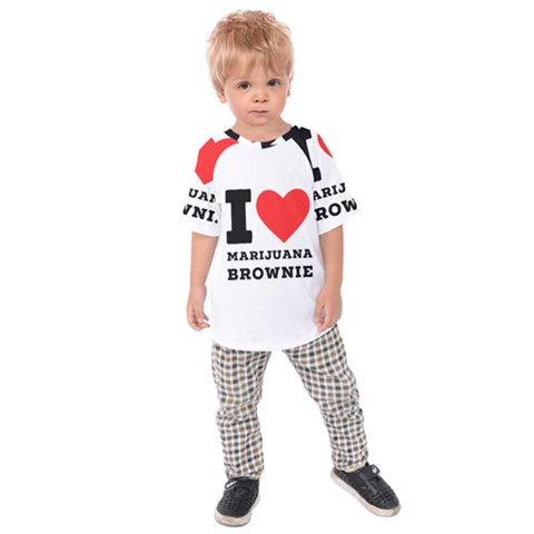 I Love Marijuana Brownie Kids  Raglan Tee by ilovewhateva