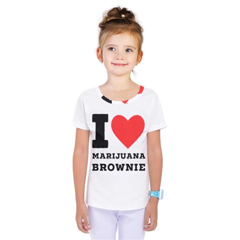 I Love Marijuana Brownie Kids  One Piece Tee by ilovewhateva