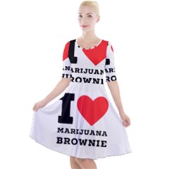 I Love Marijuana Brownie Quarter Sleeve A-line Dress by ilovewhateva