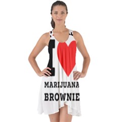 I Love Marijuana Brownie Show Some Back Chiffon Dress by ilovewhateva