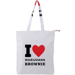 I Love Marijuana Brownie Double Zip Up Tote Bag by ilovewhateva