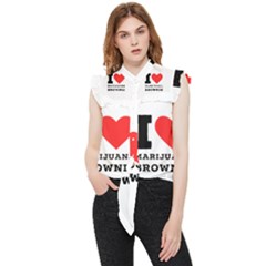 I Love Marijuana Brownie Frill Detail Shirt by ilovewhateva