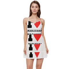 I Love Marijuana Brownie Short Frill Dress by ilovewhateva