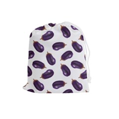 Eggplant Drawstring Pouch (large) by SychEva