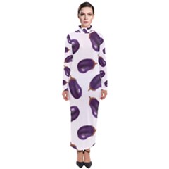 Eggplant Turtleneck Maxi Dress by SychEva