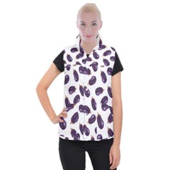 Eggplant Women s Button Up Vest by SychEva