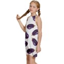 Eggplant Kids  Halter Collar Waist Tie Chiffon Dress View2