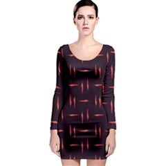 Hot Peppers Long Sleeve Bodycon Dress by SychEva