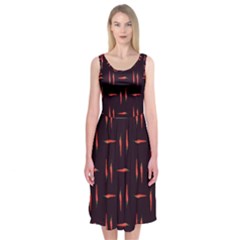 Hot Peppers Midi Sleeveless Dress by SychEva