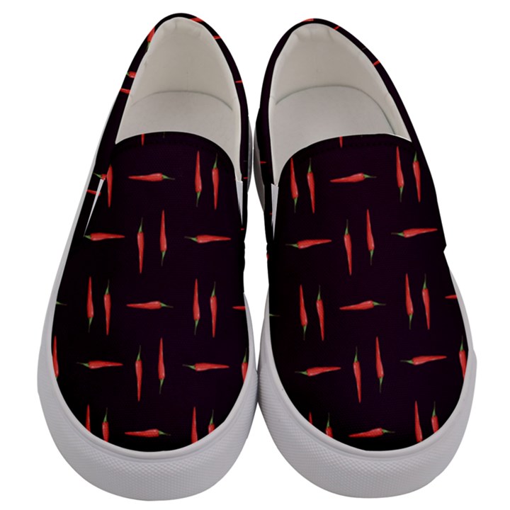 Hot Peppers Men s Canvas Slip Ons