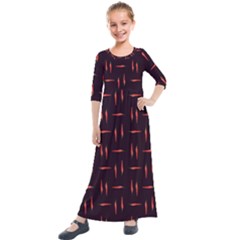 Hot Peppers Kids  Quarter Sleeve Maxi Dress by SychEva