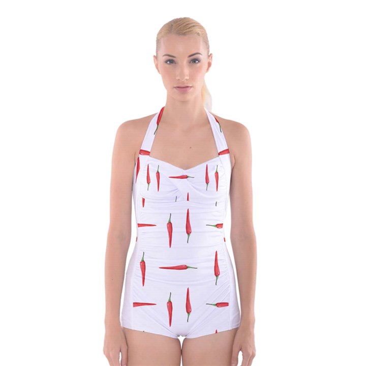 Pepper Boyleg Halter Swimsuit 