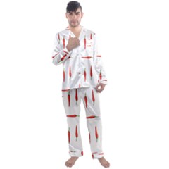 Pepper Men s Long Sleeve Satin Pajamas Set by SychEva