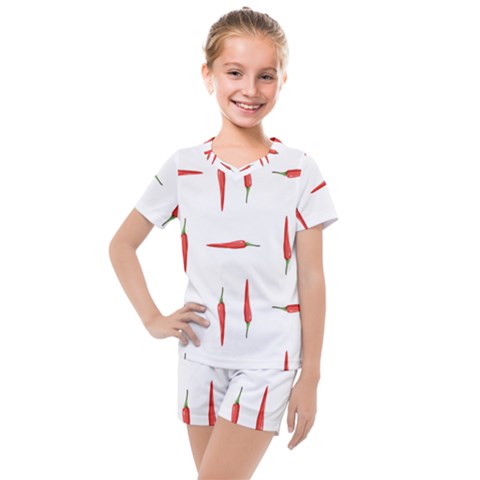 Pepper Kids  Mesh Tee And Shorts Set by SychEva