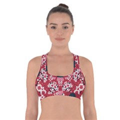 Traditional Cherry Blossom  Cross Back Sports Bra by Kiyoshi88