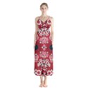 Traditional Cherry blossom  Button Up Chiffon Maxi Dress View1